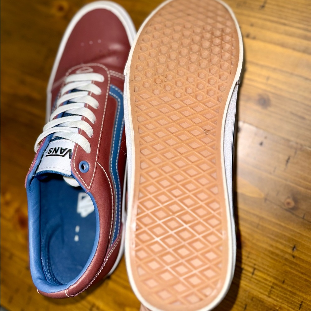 Vans Men's Brown With Blue Sneakers- Size‎ 9 - Picture 6 of 7